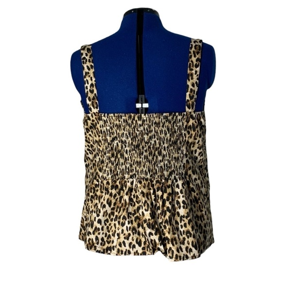 Sleeveless Leopard Print Spandex Zipper Front Sweetheart Strap Top 3XL size - Picture 4 of 14